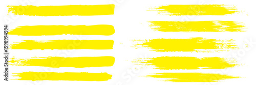 Set of abstract horizontal grunge background templates. Vector black spots with jagged edges. Hand drawn brush strokes isolated on white. For text, advertising, texture desig