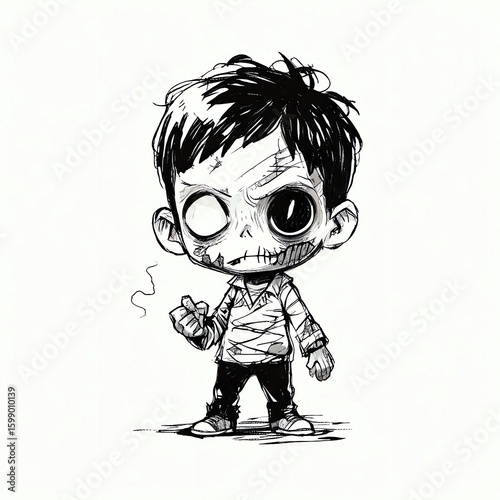Spooky Little Zombie Boy