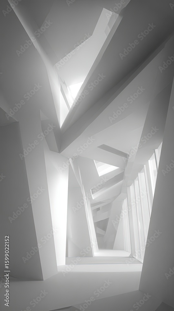 Obraz premium Abstract Modern Interior Design Corridor