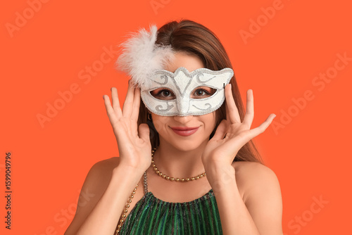 Beautiful young woman in wh...
