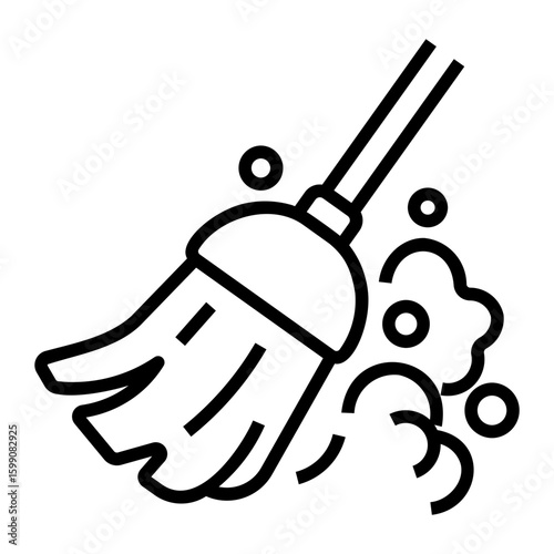 cleaning Line Icon
