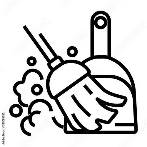 cleaning Line Icon
