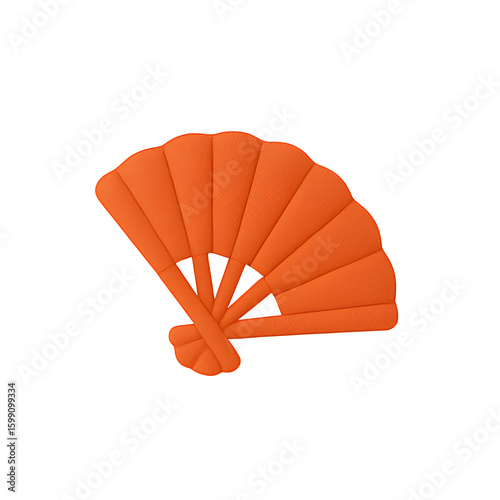 3D Folding Fan Icon - Set of 3D Chinese New Year Icons