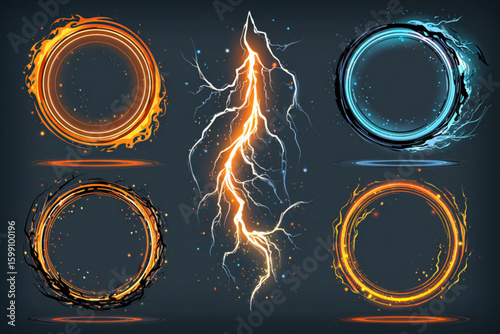 Dynamic Colored Energy Effects for Creative Design and Illustrations