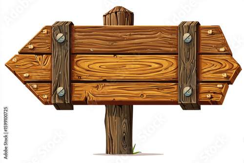 Wooden Directional Signpost for Outdoor Decor or Navigation