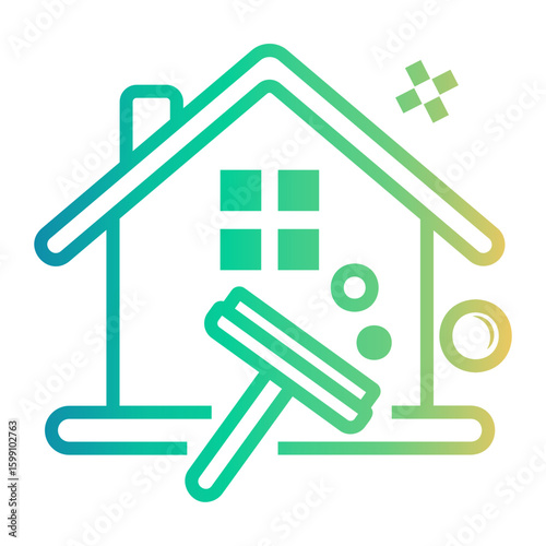 cleaning Line Gradient Icon