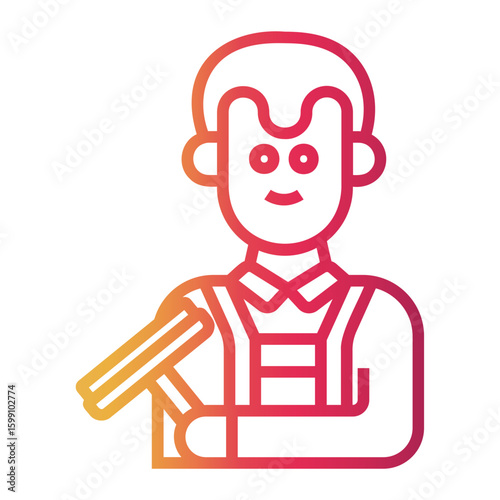 cleaning Line Gradient Icon
