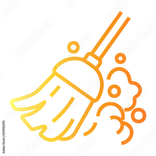 cleaning Line Gradient Icon