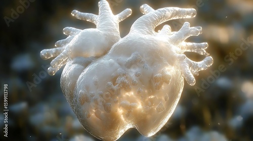 Detailed illustration of a human heart.