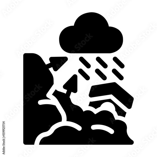 landslide Solid icon