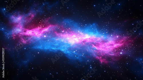 Colorful nebulae in deep space.