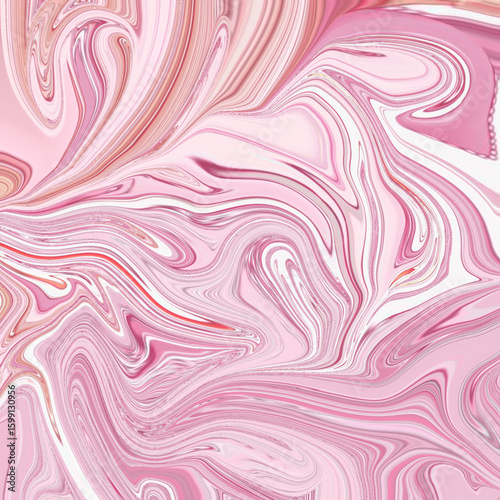 A flowing pink and white abstract, swirl, marbled, modern, fluid pattern with dynamic movement—perfect for fashion prints or creative backgrounds.