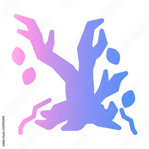 dead tree Gradient icon