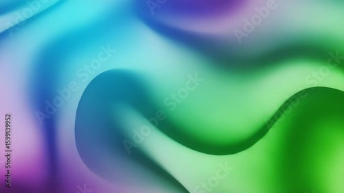 Smooth flowing gradient of blue purple and green colors