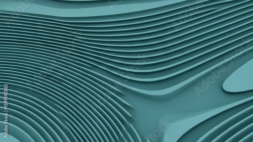 Teal abstract topographical wave pattern