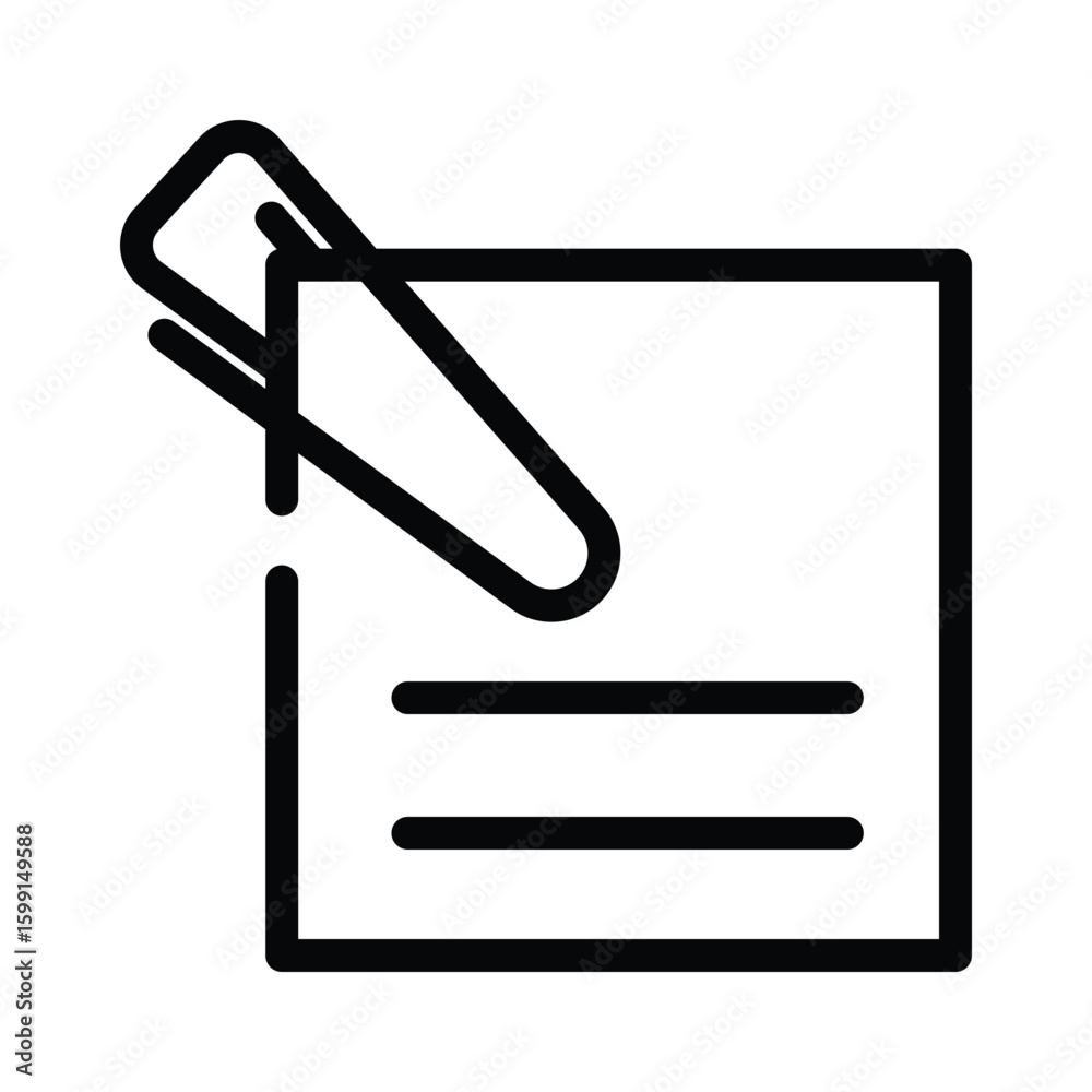 Paperclip icon design template Paperclip icon design template