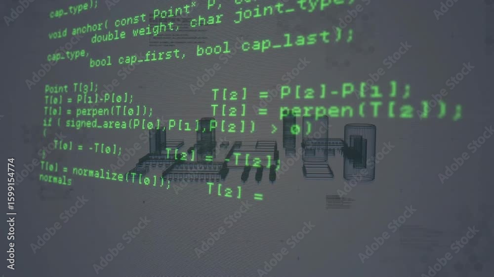 Rotating Code Case Program execution starting code scrolling with city and chip rotating ...