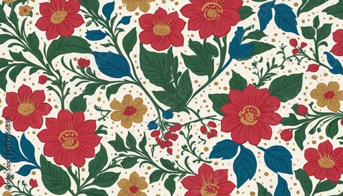 Seamless Flowers for Fabric or Wallpaper