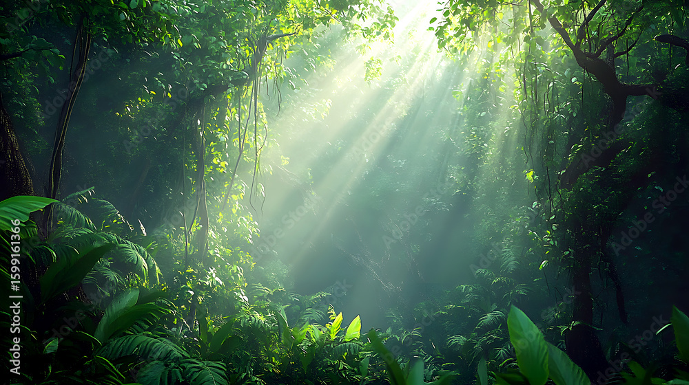 Obraz premium Dense Tropical Rainforest