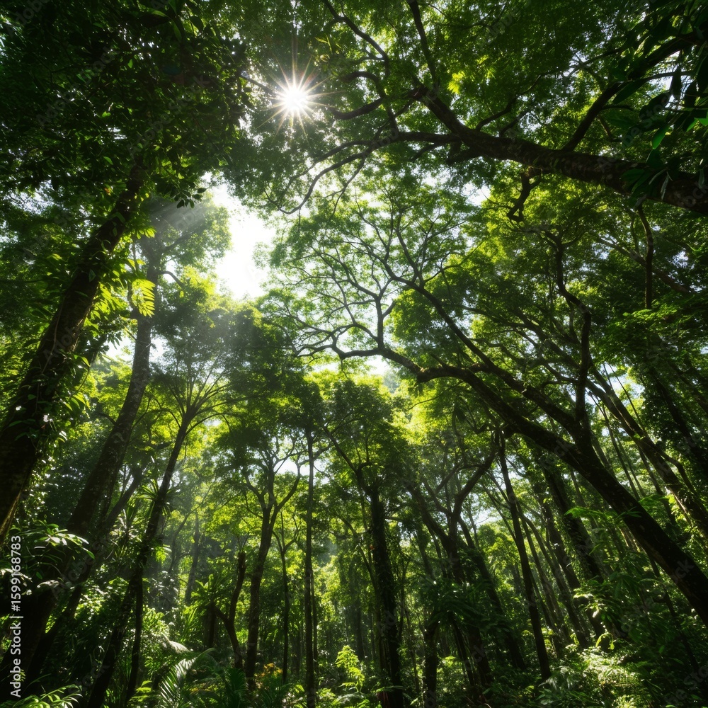 Sunlit Green Forest Canopy Sunlit Green Forest Canopy