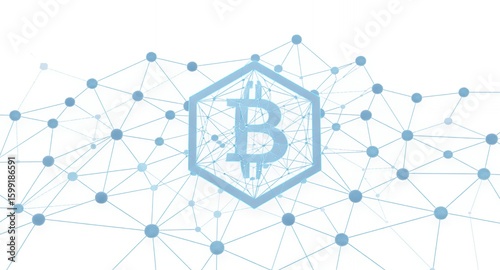 Cryptocurrency Network Digital Currency Blockchain Technology Abstract Background Design