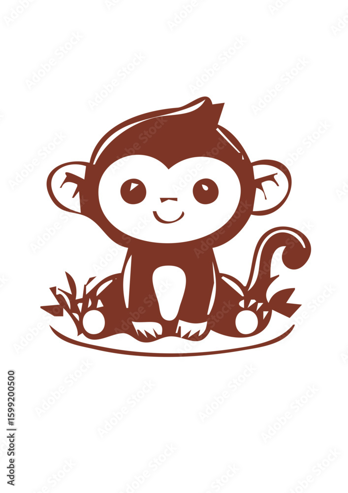 Fototapeta premium MONKYE MONO VECTOR 