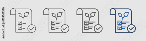 environmental impact icon set outline