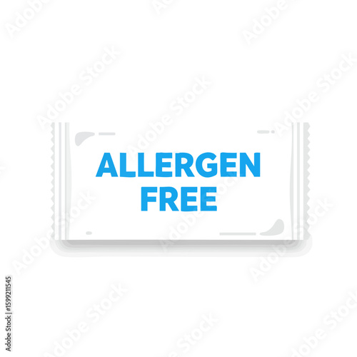Vector illustration of allergen free icon on white background, allergy safe symbol