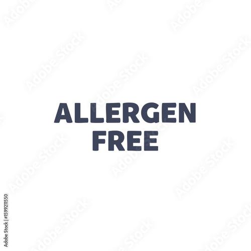 Vector illustration of allergen free icon on white background, allergy safe symbol