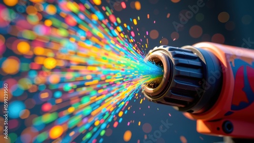 Vibrant city vibes in art form come alive with colorful bursts of light and energy, showcasing creativity and innovation in every detail