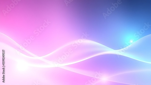 Futuristic holographic gradient background with iridescent pastel waves, embodying a soft vaporwave aesthetic.