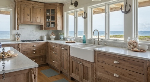 Coastal kitchen interior