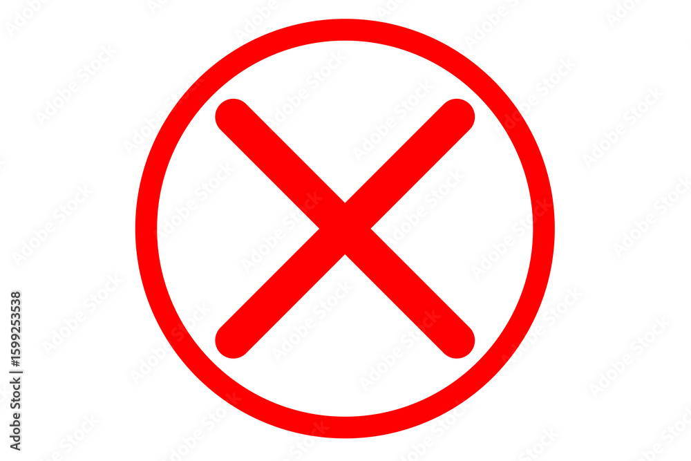 Obraz premium cross mark icon