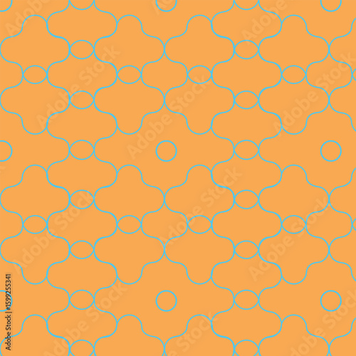 Seamless geometric pattern with line and dots circle for industrial pattern Victor.