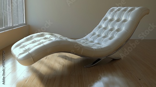 Elegant Modern Chaise Lounge in Sunlit Room