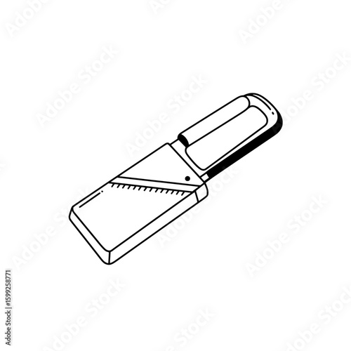 Simple Vegetable Slicer: A clean, graphic illustration of a vegetable slicer.