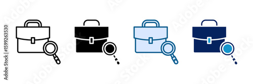 Job Match Icon Set Multiple Style Collection