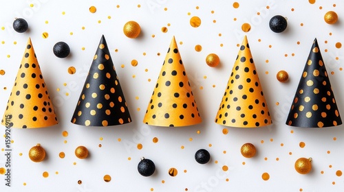 Party Hats and Confetti Celebration