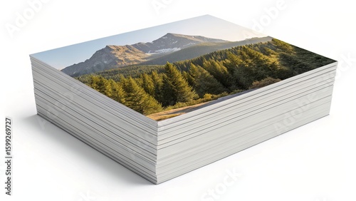 Paper Stack with Subtle Shadows ? Clean Mockup for Flyers or Print Presentations