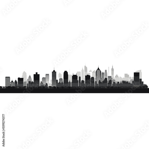 City scape Silhouette city architecture illustration vector