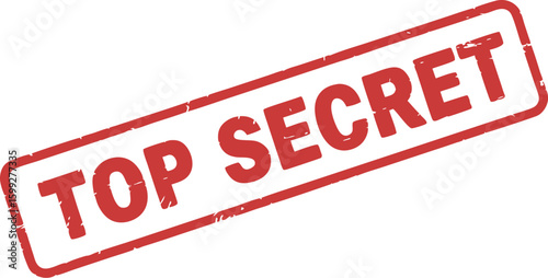 Top Secret red rubber stamp sign grunge effect with vector illustration  