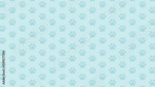 Gentle animal paw prints repeating pattern. Ideal for baby designs, pet accessories, and peaceful backgrounds