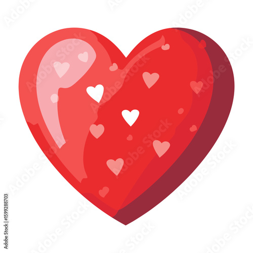 Carttoon heart icon illustration affection valentine vector