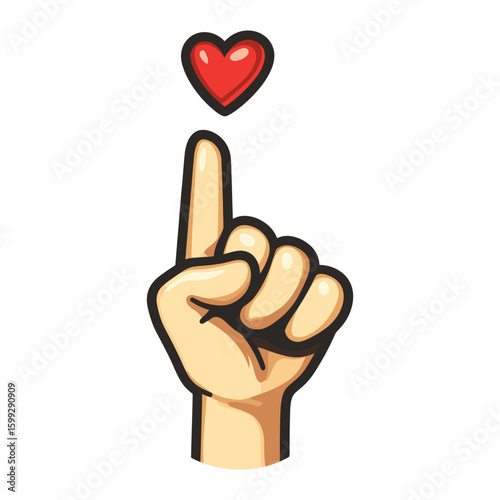 Fingers pointing up hand representation affection vector