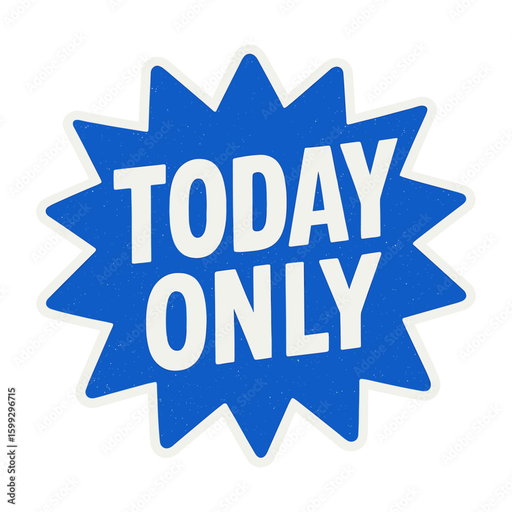 Fototapeta premium Limited-time blue starburst offer vector