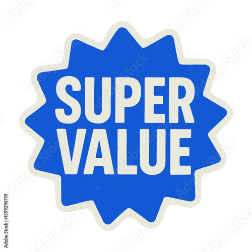 Bold promotional starburst sticker vector