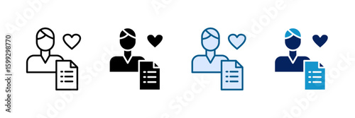 Behavior Data Icon Set Multiple Style Collection