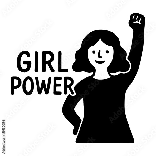 Empowering feminist illustration design vector