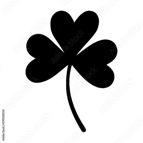 Wallpaper Mural Minimalist black clover silhouette vector Torontodigital.ca