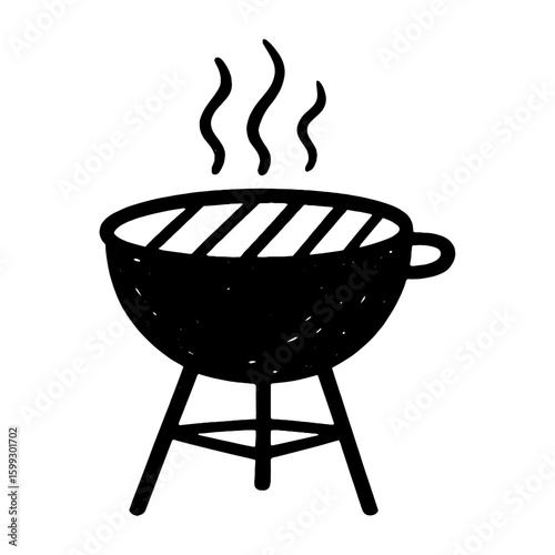 Grill silhouette for barbecue designs vector